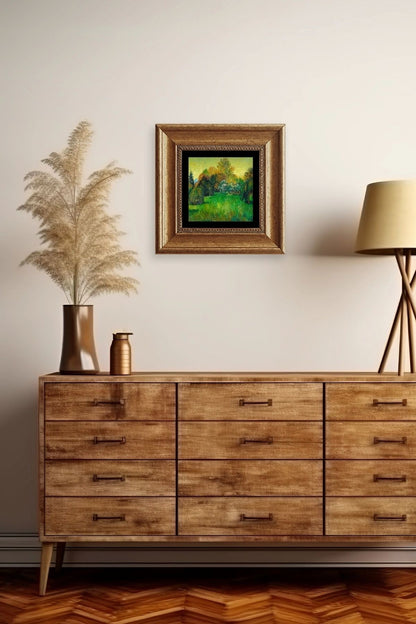 Van Gogh Çerçeveli Taş Tablo 20 cm