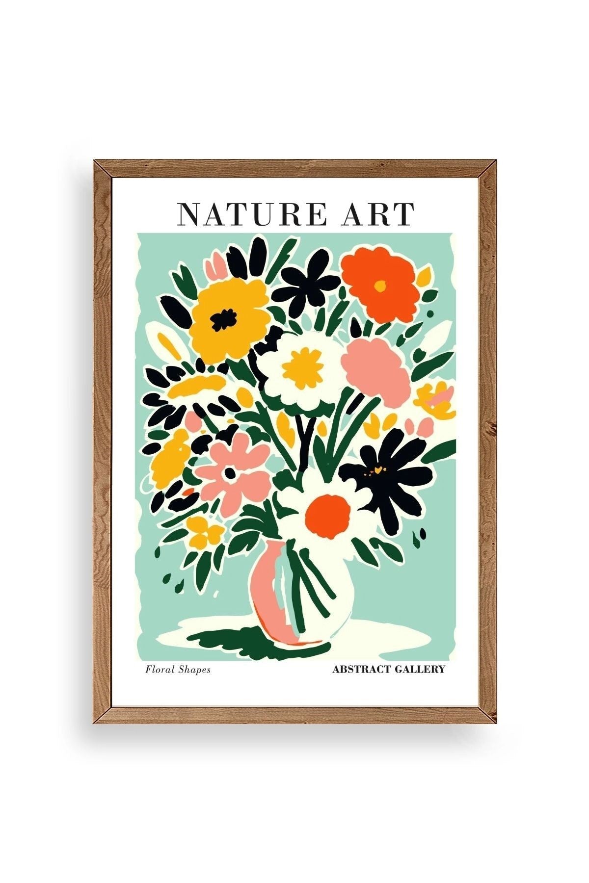 Çiçek Ahşap Çerçeveli Tablo 17 x 23