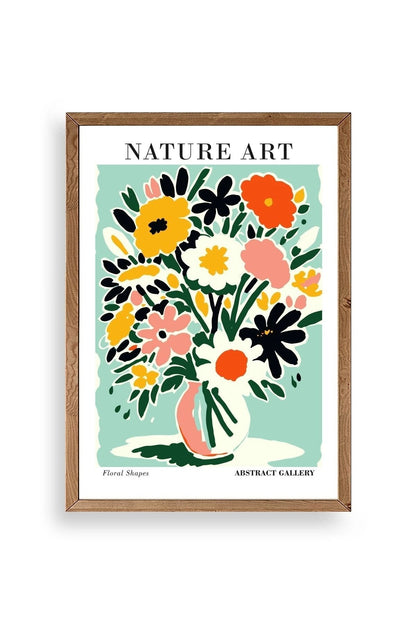 Çiçek Ahşap Çerçeveli Tablo 17 x 23