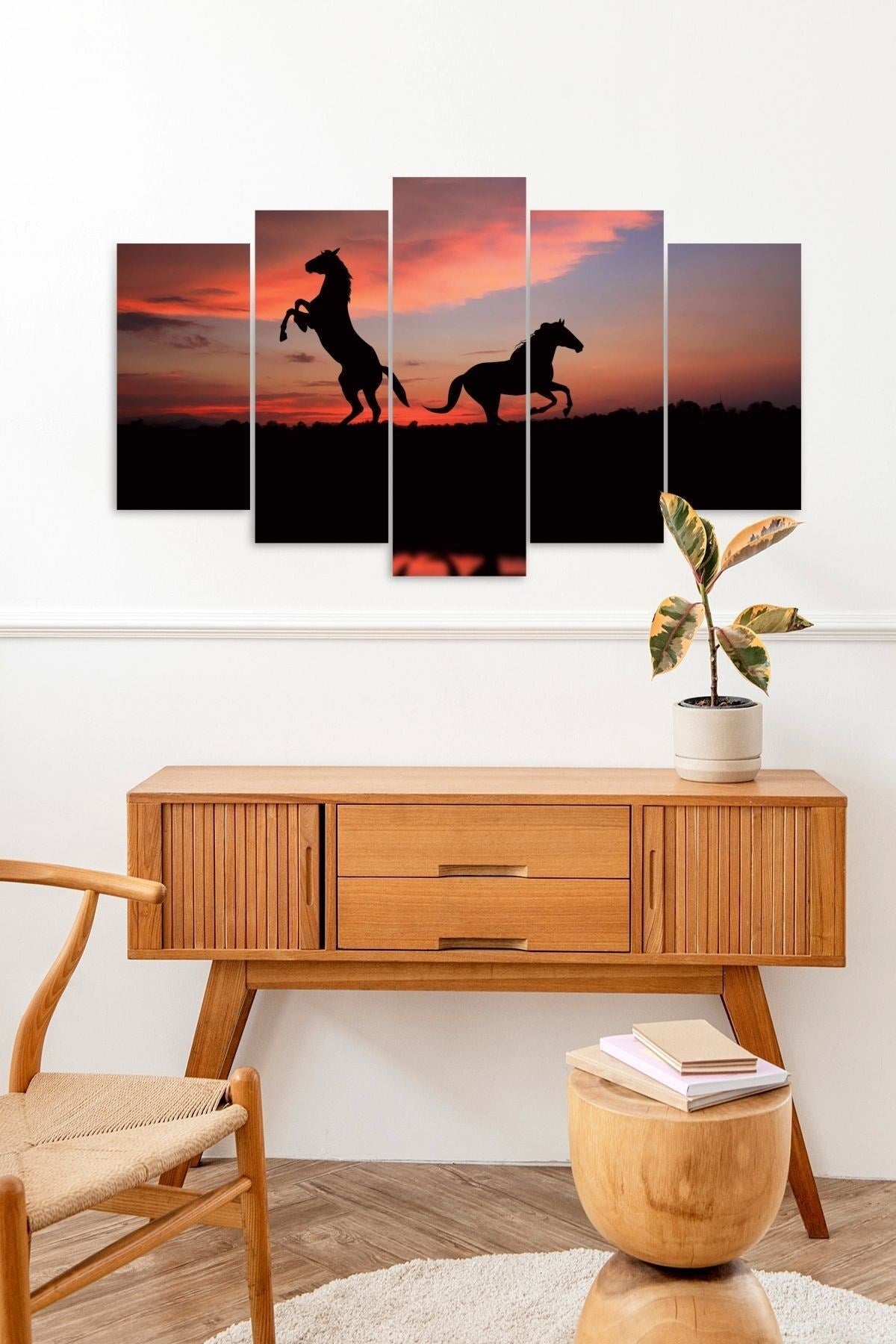 Atlar 5 Parçalı Mdf Tablo 60 x 100