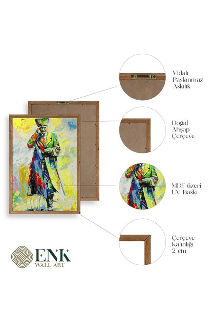 Atatürk Ahşap Çerçeveli Tablo 17 x 23