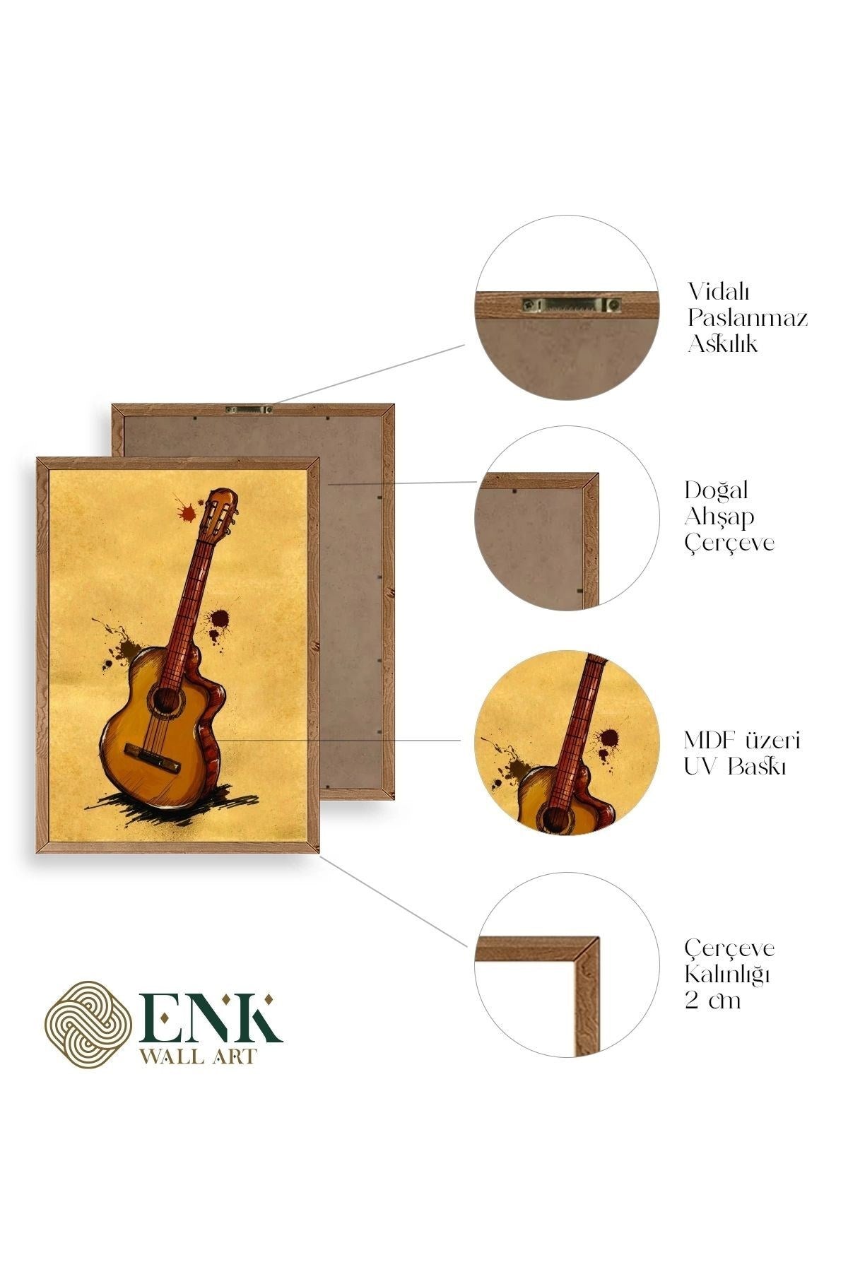 Keman Ahşap Çerçeveli Tablo 50 x 70