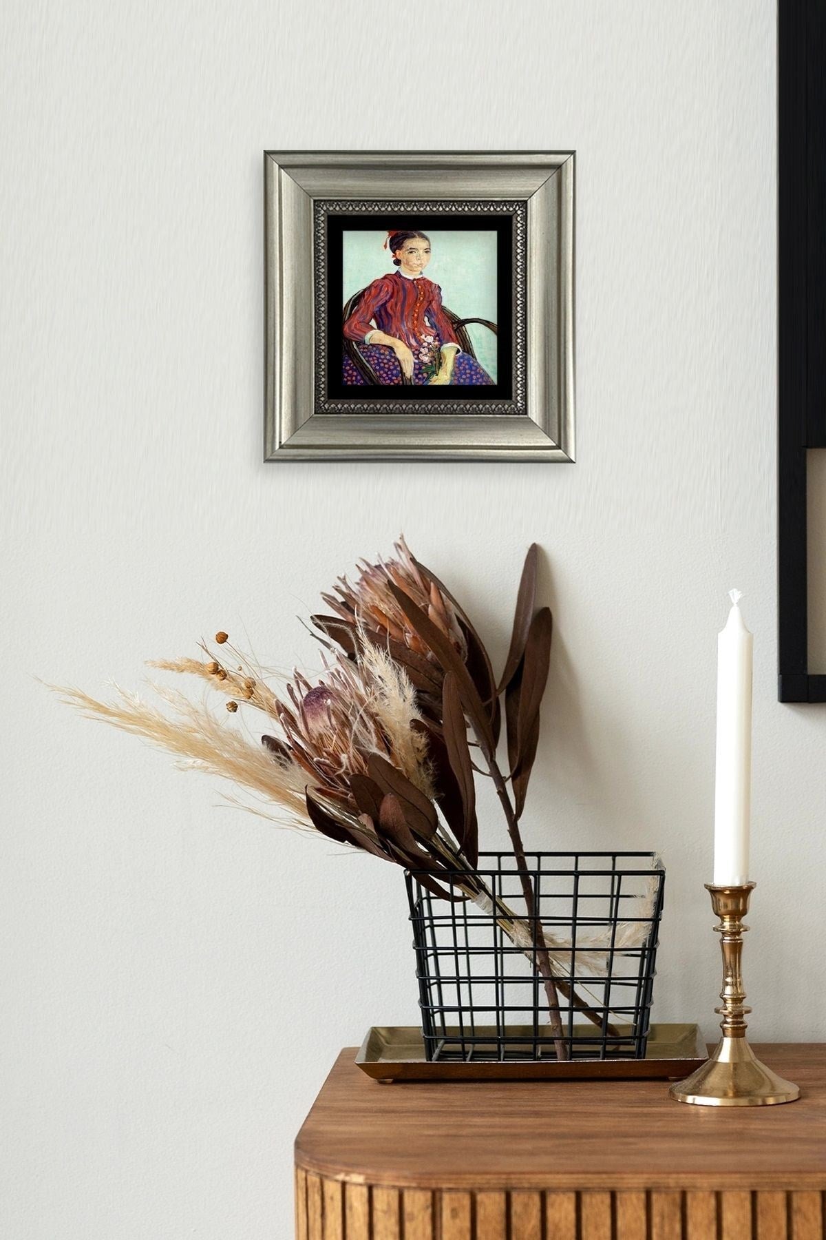 Van Gogh Çerçeveli Taş Tablo 20 cm