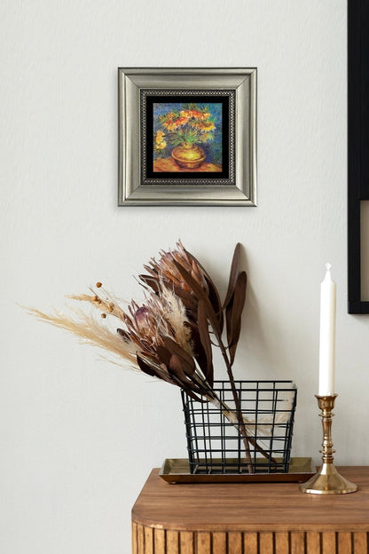 Van Gogh Çerçeveli Taş Tablo 20 cm