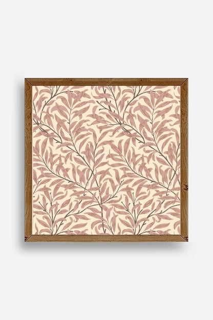 Yaprak Ahşap Çerçeveli Tablo 50 x 50