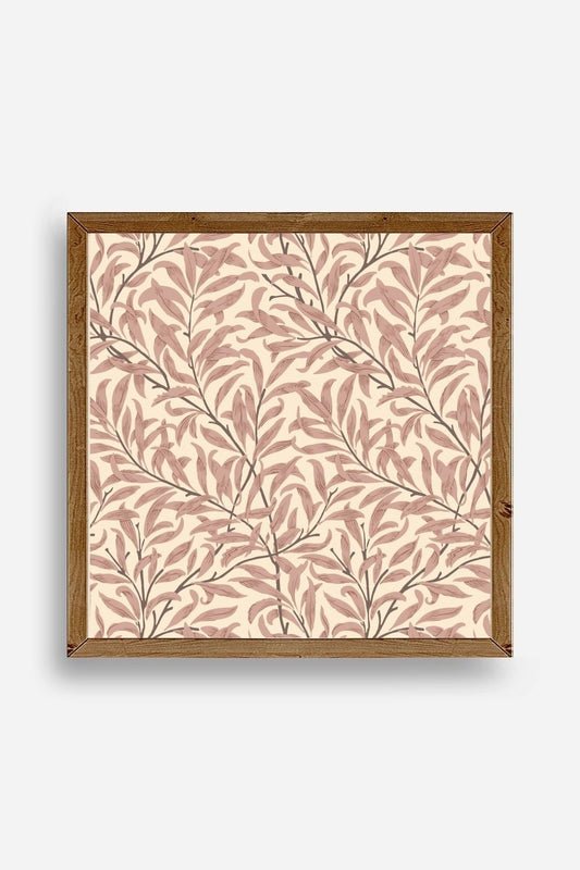 Yaprak Ahşap Çerçeveli Tablo 50 x 50