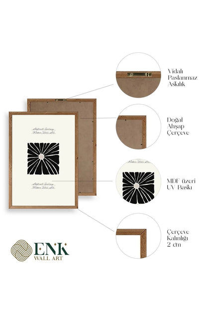 Çiçek Ahşap Çerçeveli Tablo 23 x 30