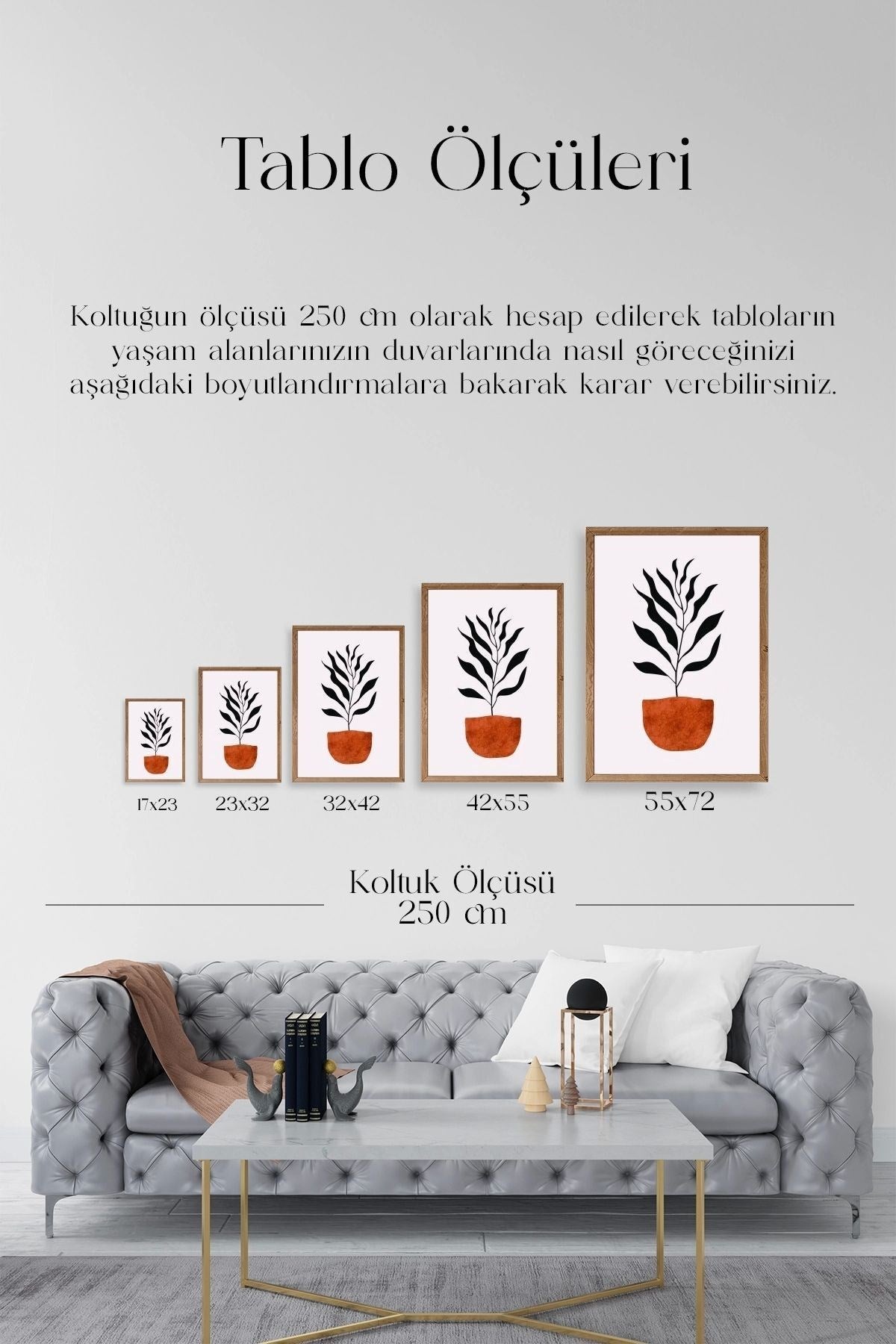 Saksı Ahşap Çerçeveli Tablo 50 x 70