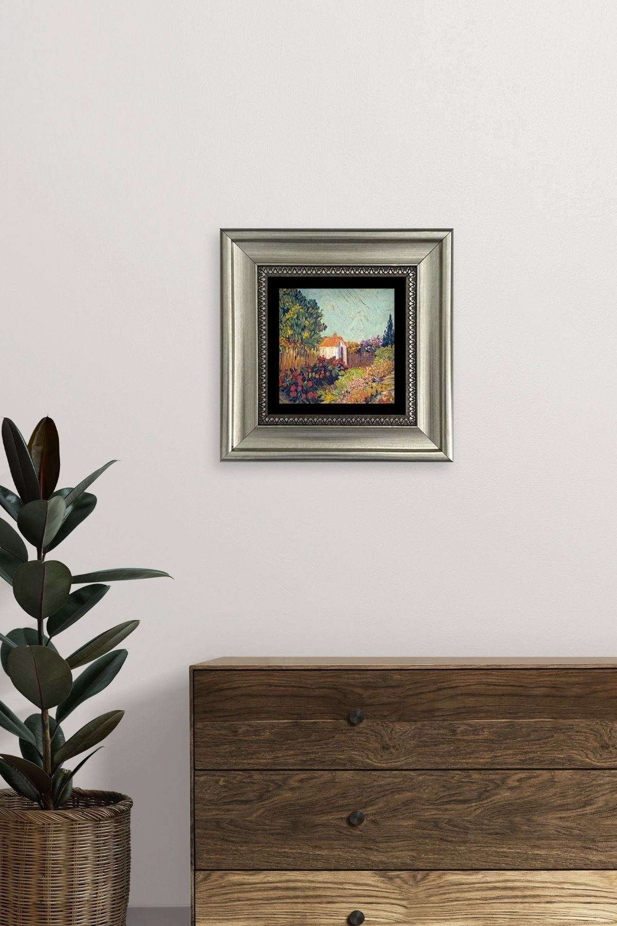 Van Gogh Çerçeveli Taş Tablo 20 cm