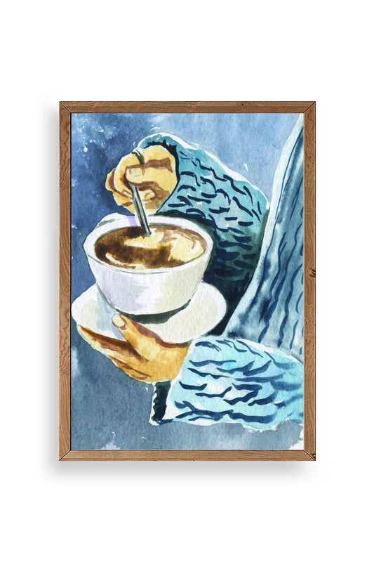 Kahve Ahşap Çerçeveli Tablo 50 x 70