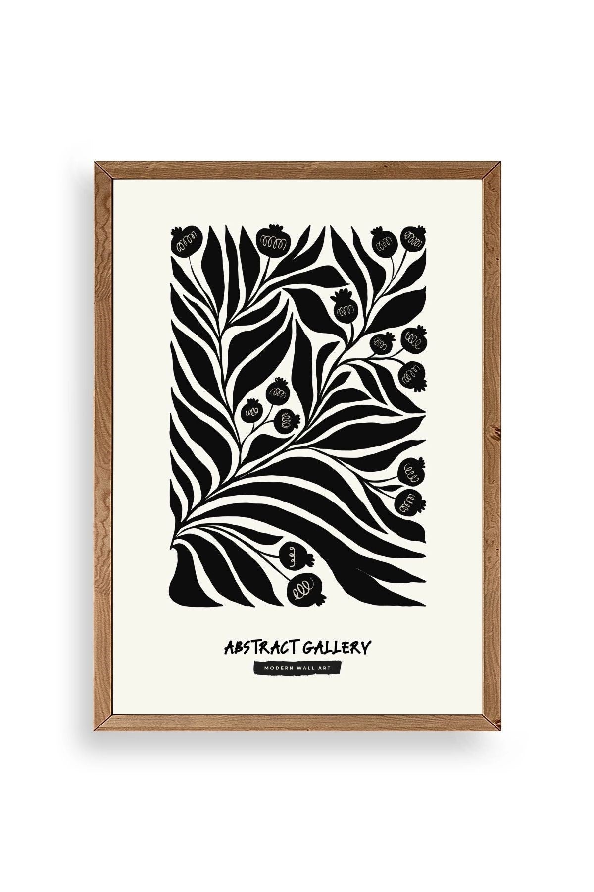 Soyut Ahşap Çerçeveli Tablo 23 x 30