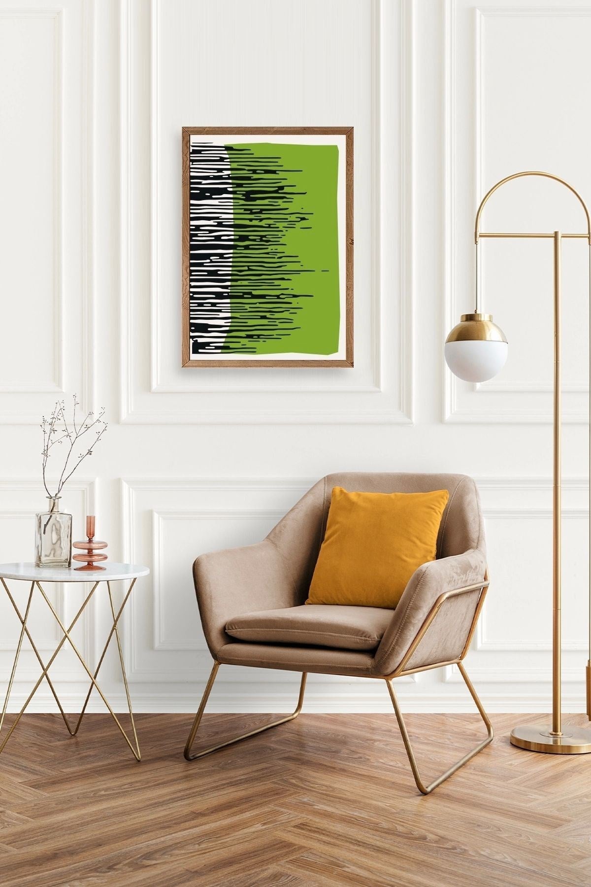 Modern Ahşap Çerçeveli Tablo 17 x 23