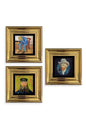 Van Gogh 3 lü Set Çerçeveli Taş Tablo 20 cm