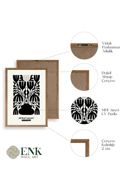 Çiçek Ahşap Çerçeveli Tablo 23 x 30