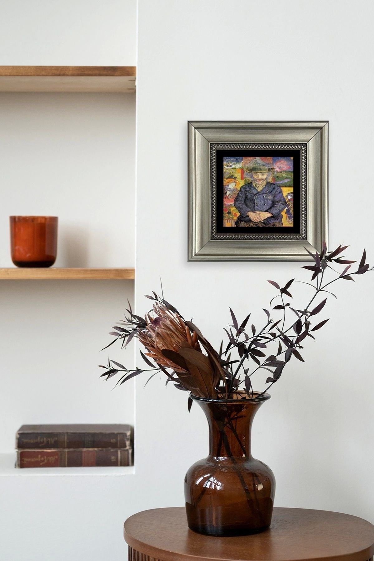 Van Gogh Çerçeveli Taş Tablo 20 cm