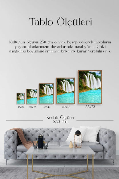 Manzara Doğa Ahşap Çerçeveli Tablo 50 x 70