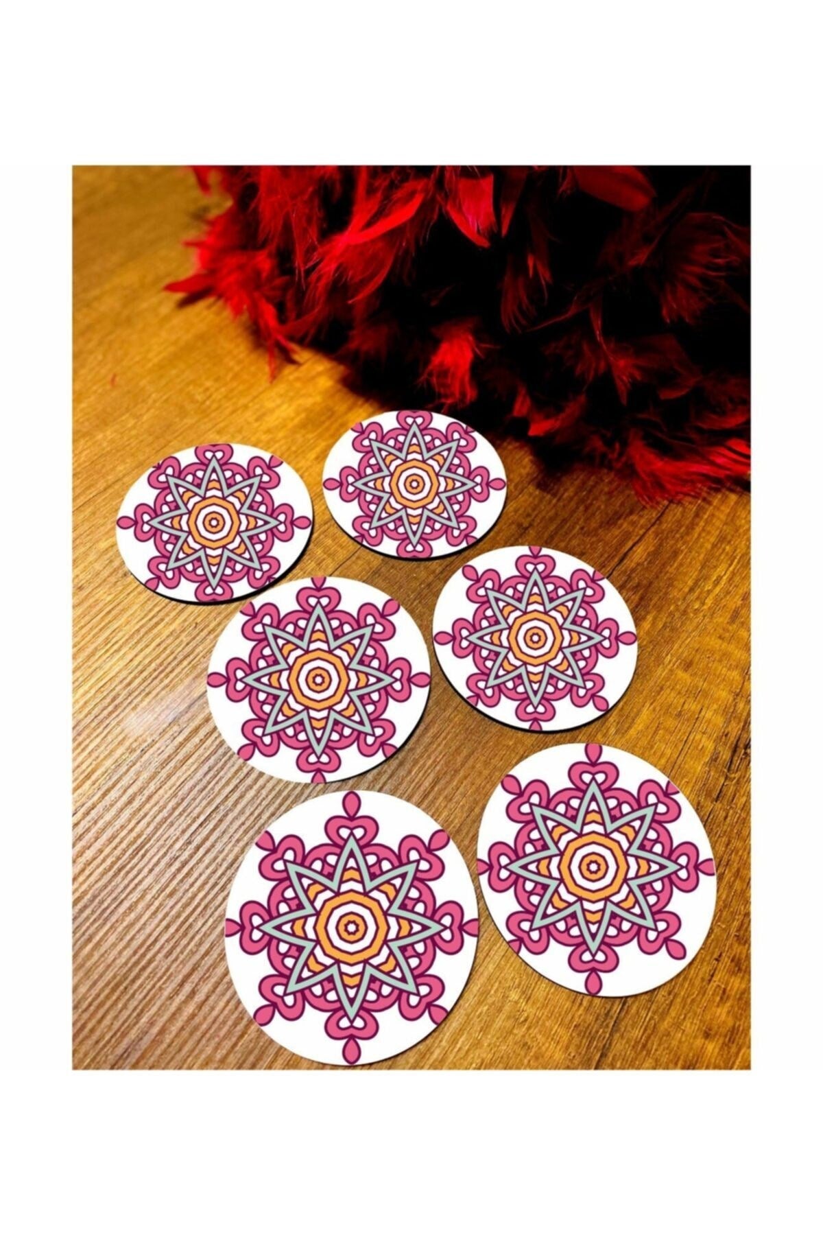 Desenli Bardak Altlığı