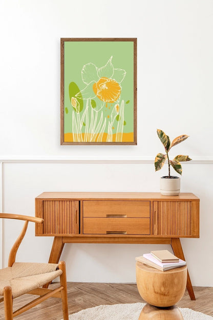 Çiçek Ahşap Çerçeveli Tablo 50 x 70