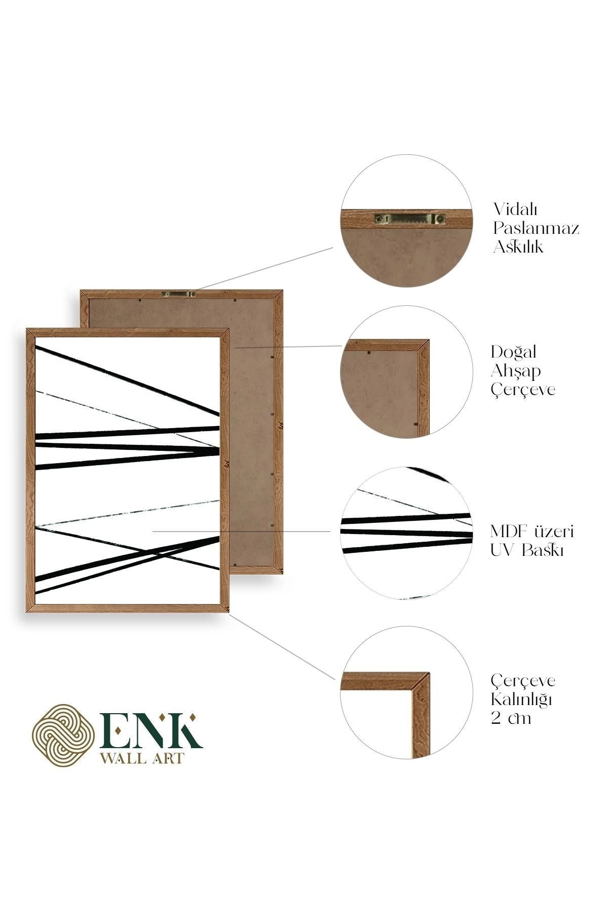 Modern Ahşap Çerçeveli Tablo 50 x 70