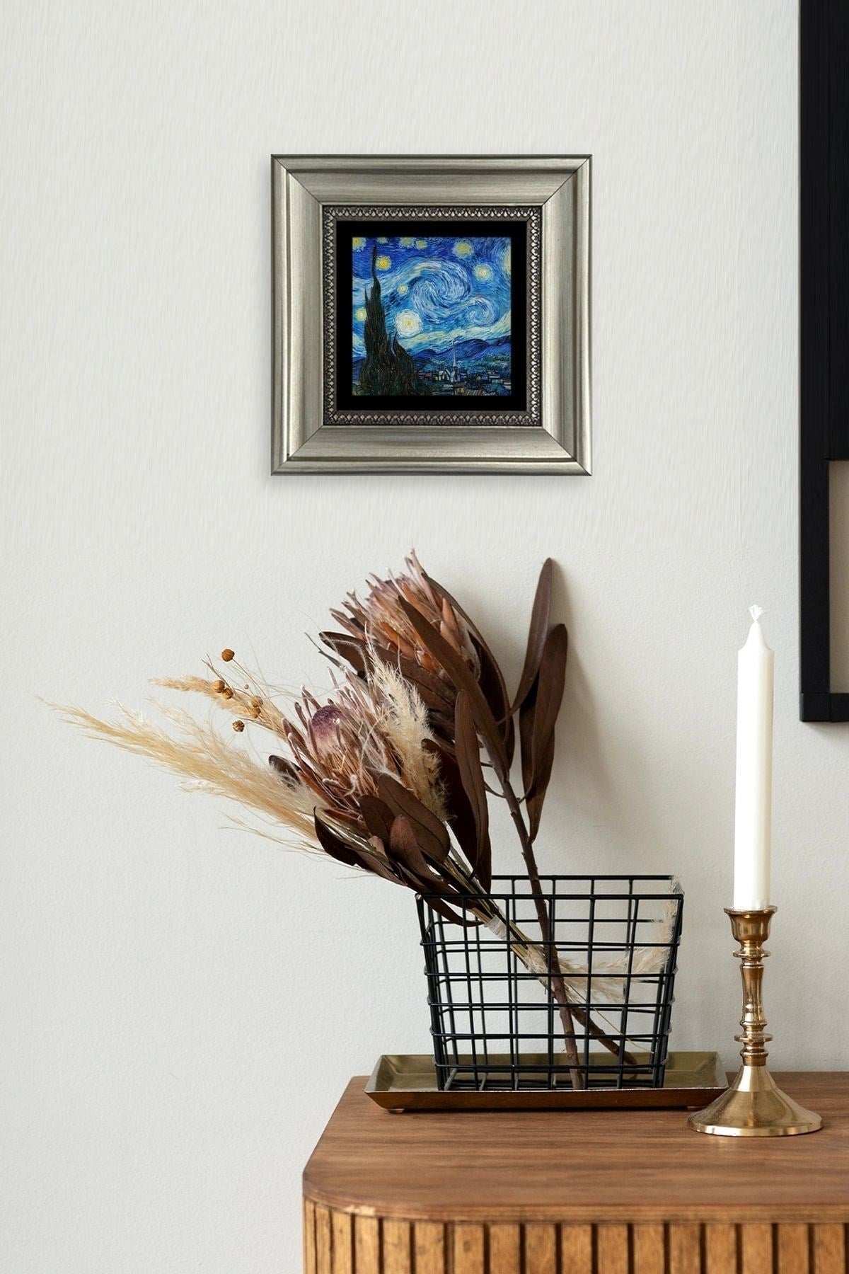 Van Gogh Çerçeveli Taş Tablo 20 cm