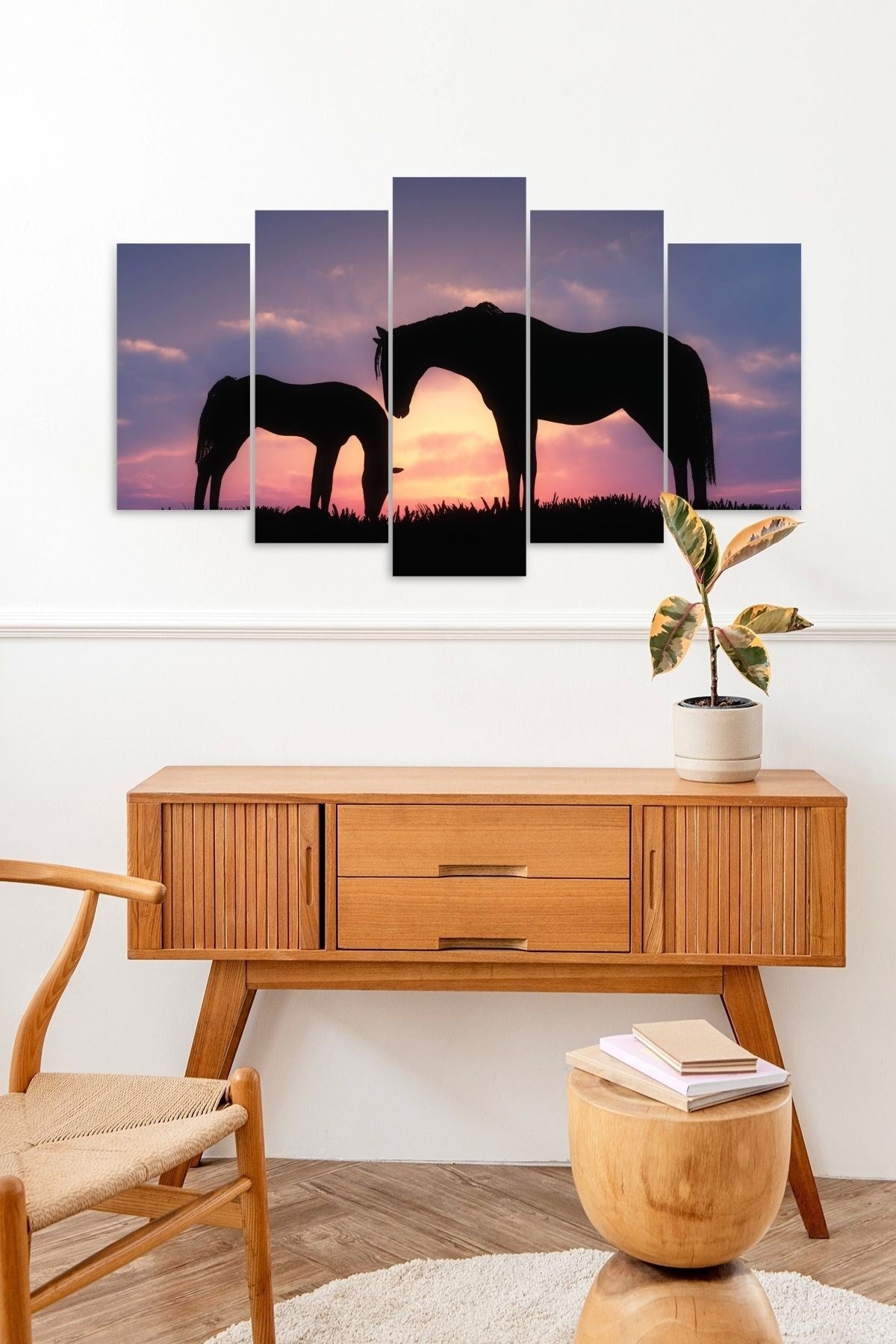 Atlar 5 Parçalı Mdf Tablo 60 x 100