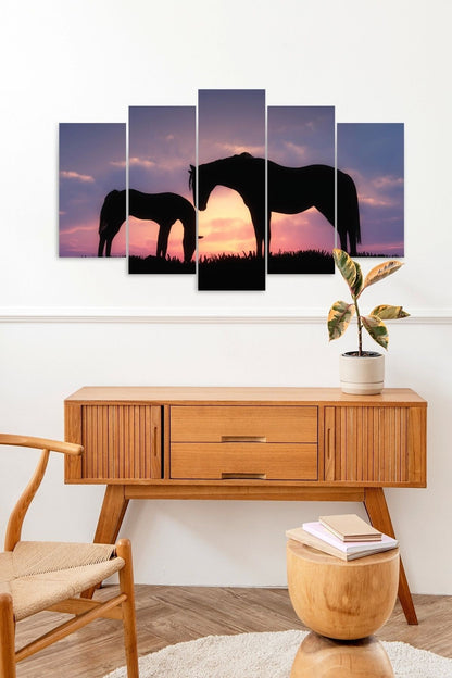 Atlar 5 Parçalı Mdf Tablo 60 x 100