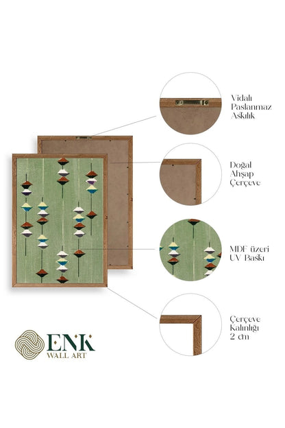 Furuya Korin Ahşap Çerçeveli Tablo 50 x 70