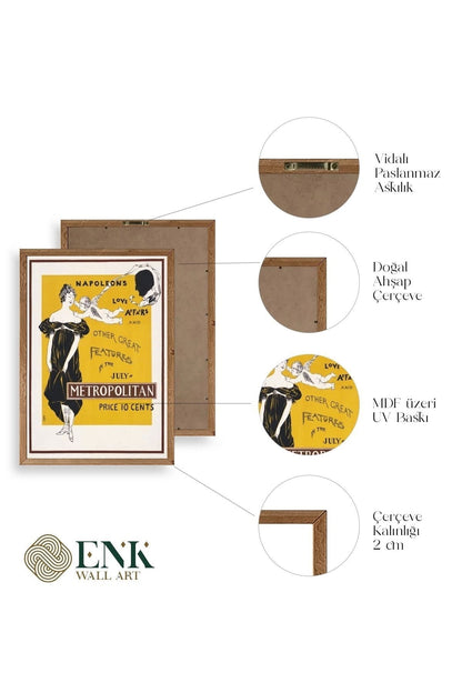 Metropolitan Ahşap Çerçeveli Tablo 30 x 42