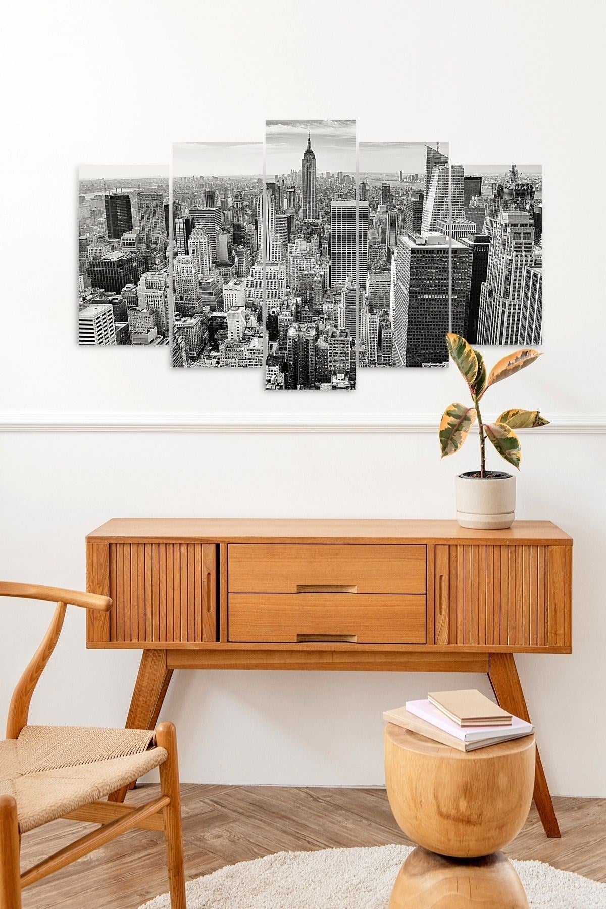 Gökdelen Şehir 5 Parçalı Mdf Tablo 60 x 100