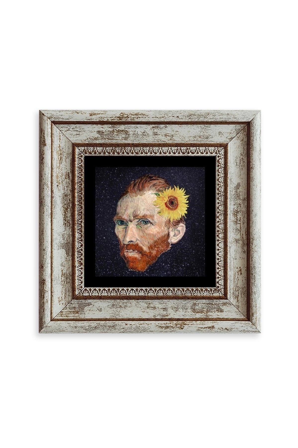 Van Gogh Çerçeveli Taş Tablo 20 cm