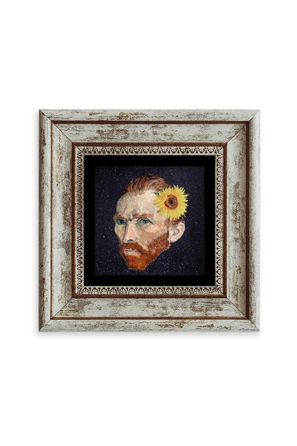 Van Gogh Çerçeveli Taş Tablo 20 cm