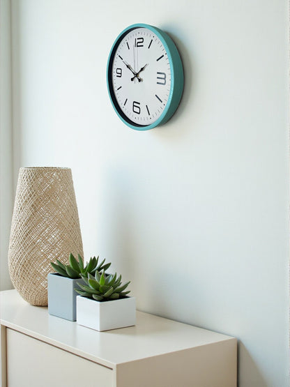 Zentime 36 Cm Turkuaz Dekoratif Duvar Saati