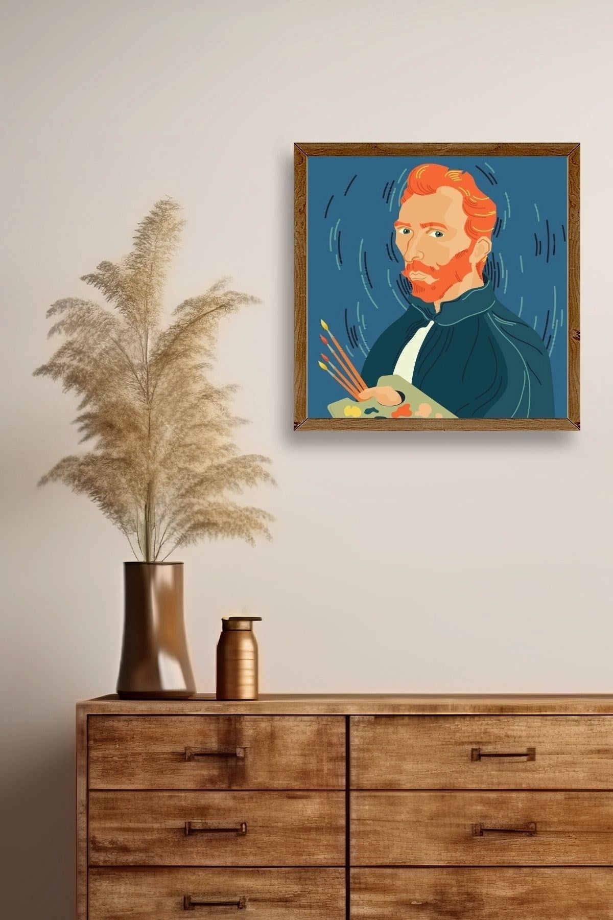 Van Gogh Ahşap Çerçeveli Tablo 23 x 23