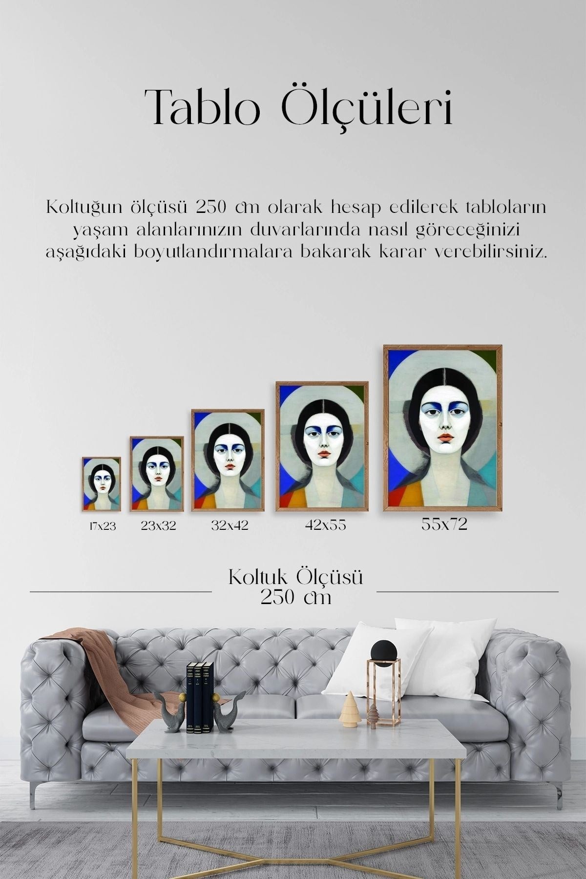 Kadın Ahşap Çerçeveli Tablo 30 x 42