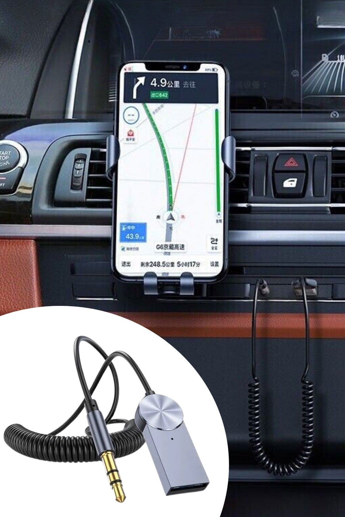 BUFFER® Araba için Bluetooth Aux Alıcısı Wireless Araç Kiti