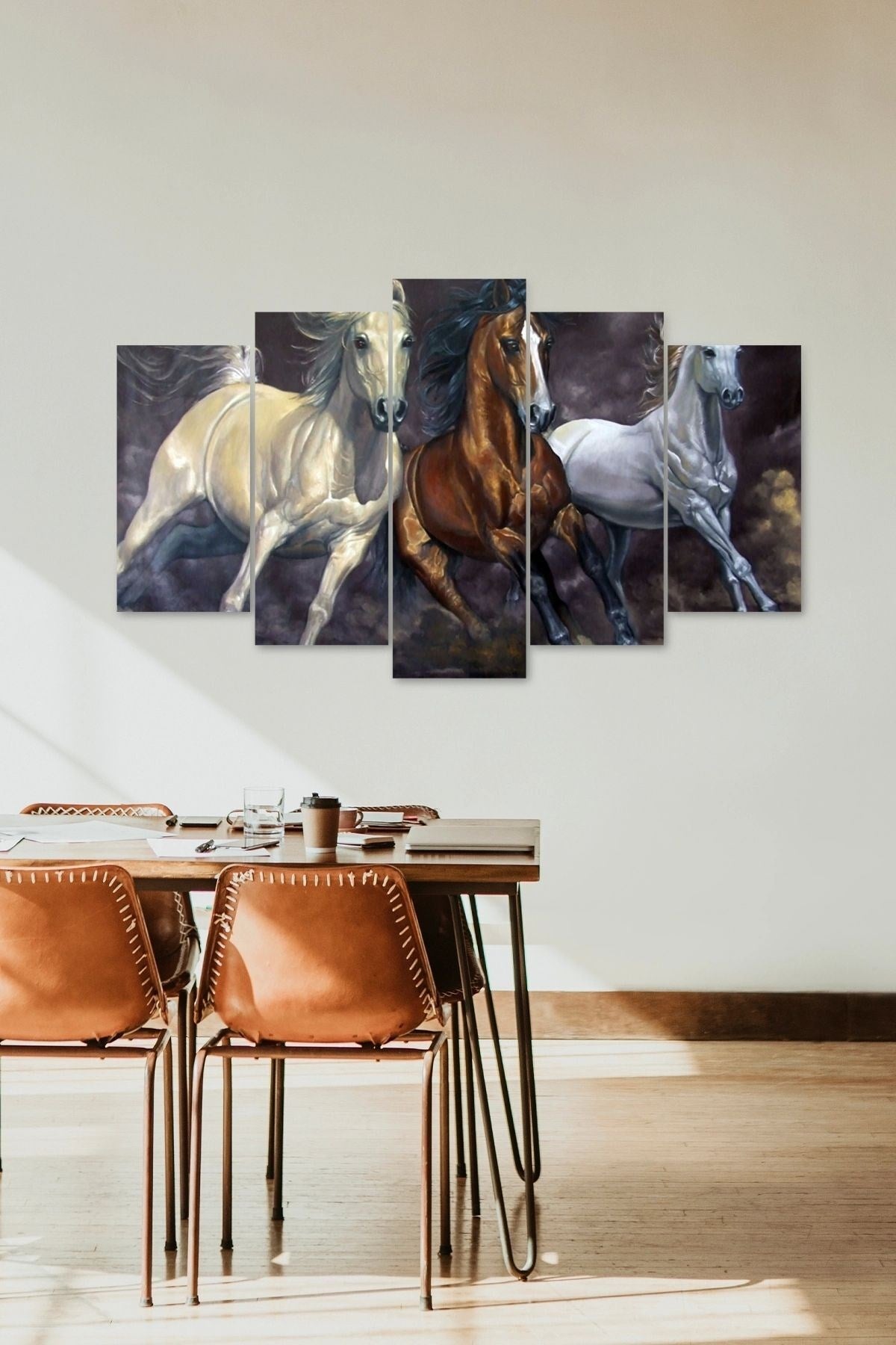 Atlar 5 Parçalı Mdf Tablo 60 x 100