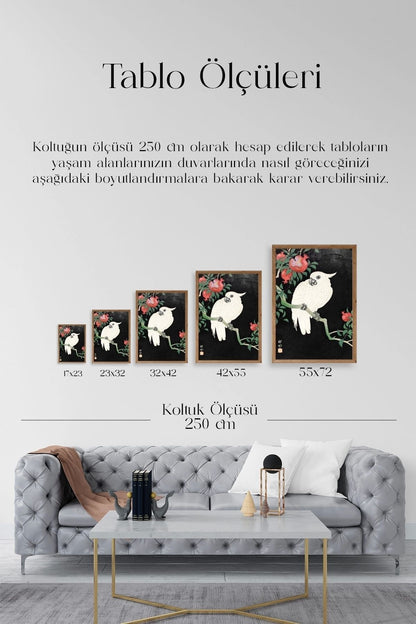 Ohara Koson Ahşap Çerçeveli Tablo 23 x 30