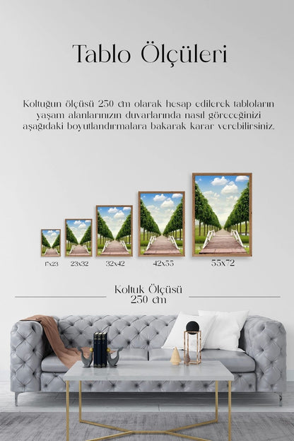Manzara Ahşap Çerçeveli Tablo 30 x 42
