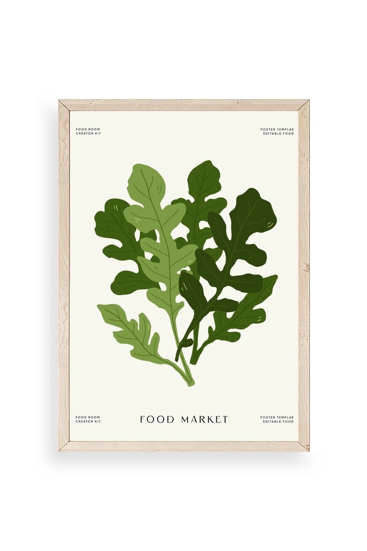 Yaprak Ahşap Çerçeveli Tablo 23 x 30