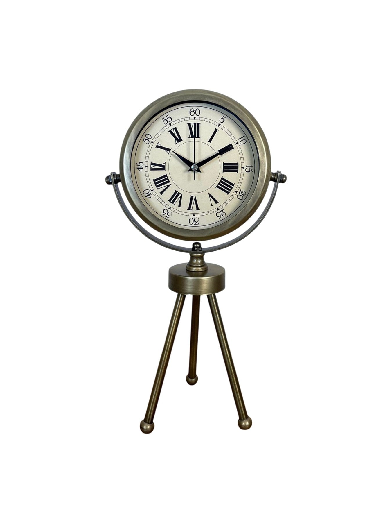 Zentime Eskitme Vintage Üç Ayaklı Masa Saati