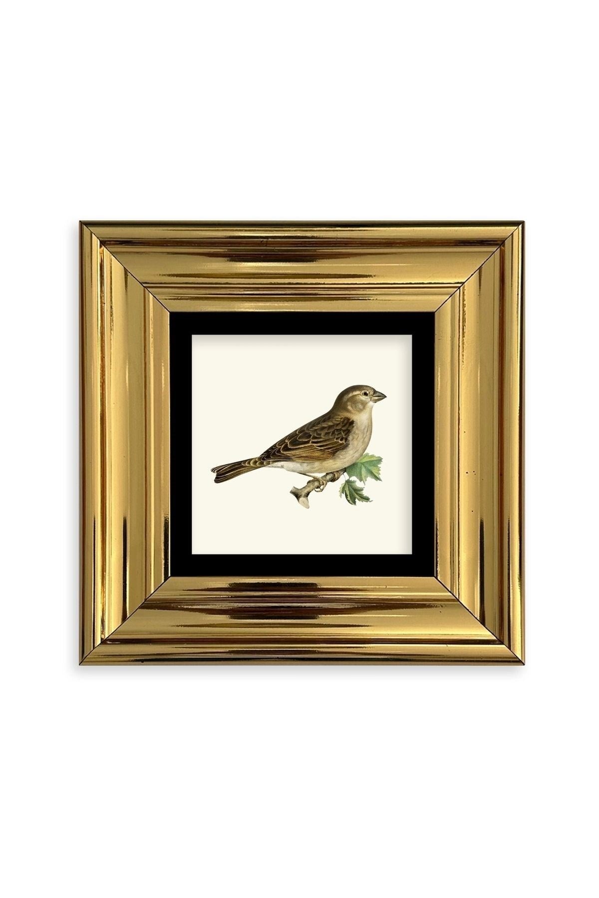 Serçe Çerçeveli Taş Tablo 20 cm
