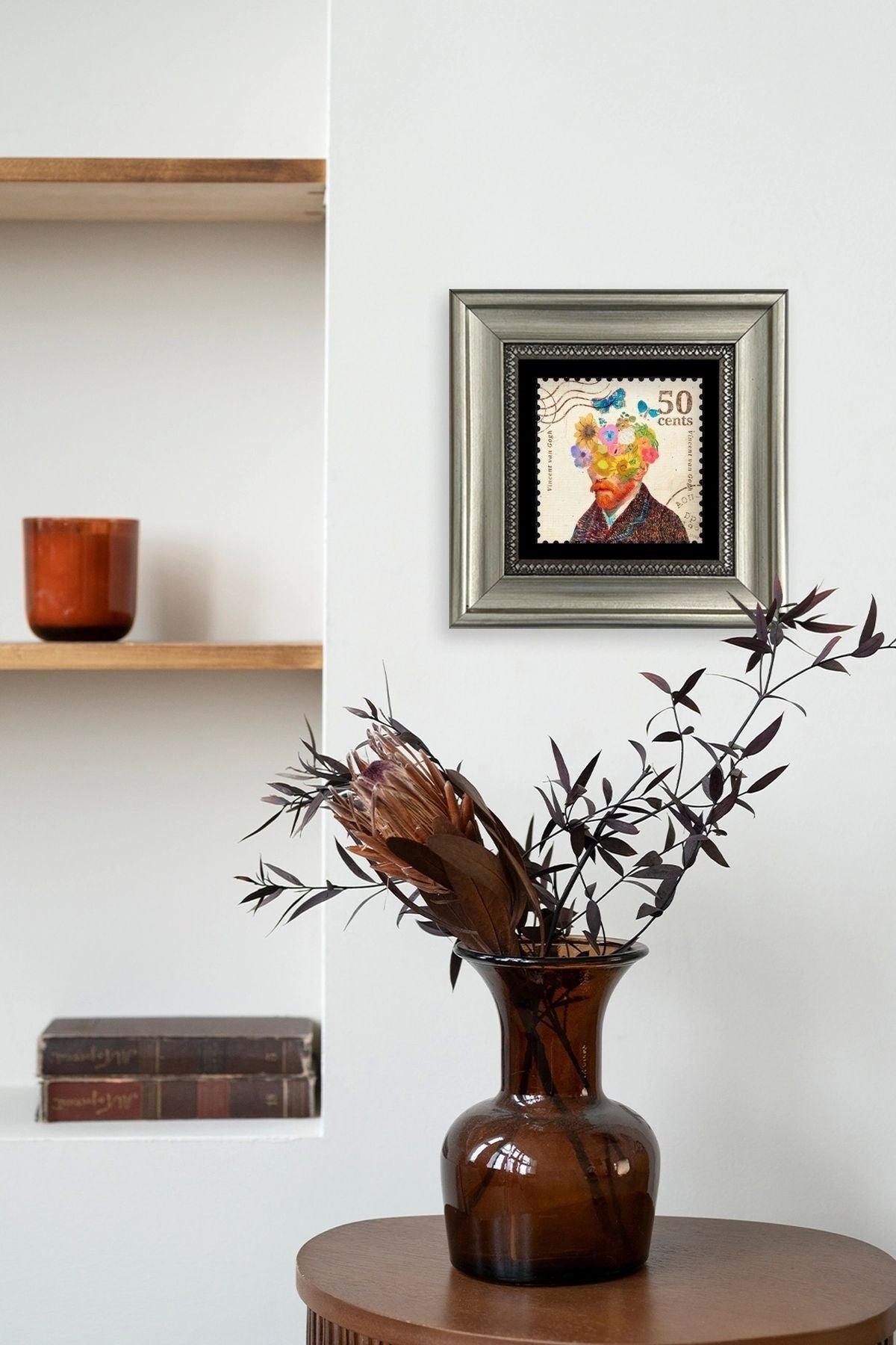 Van Gogh Çerçeveli Taş Tablo 20 cm