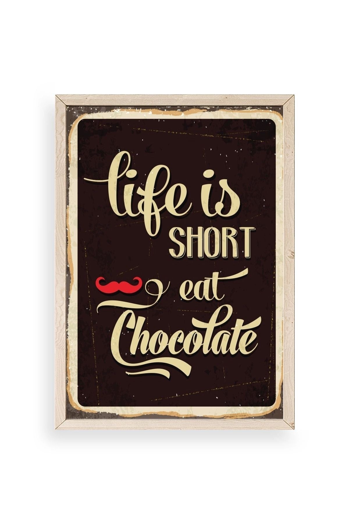 Motto Ahşap Çerçeveli Tablo 17 x 23