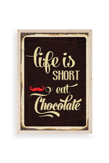 Motto Ahşap Çerçeveli Tablo 17 x 23