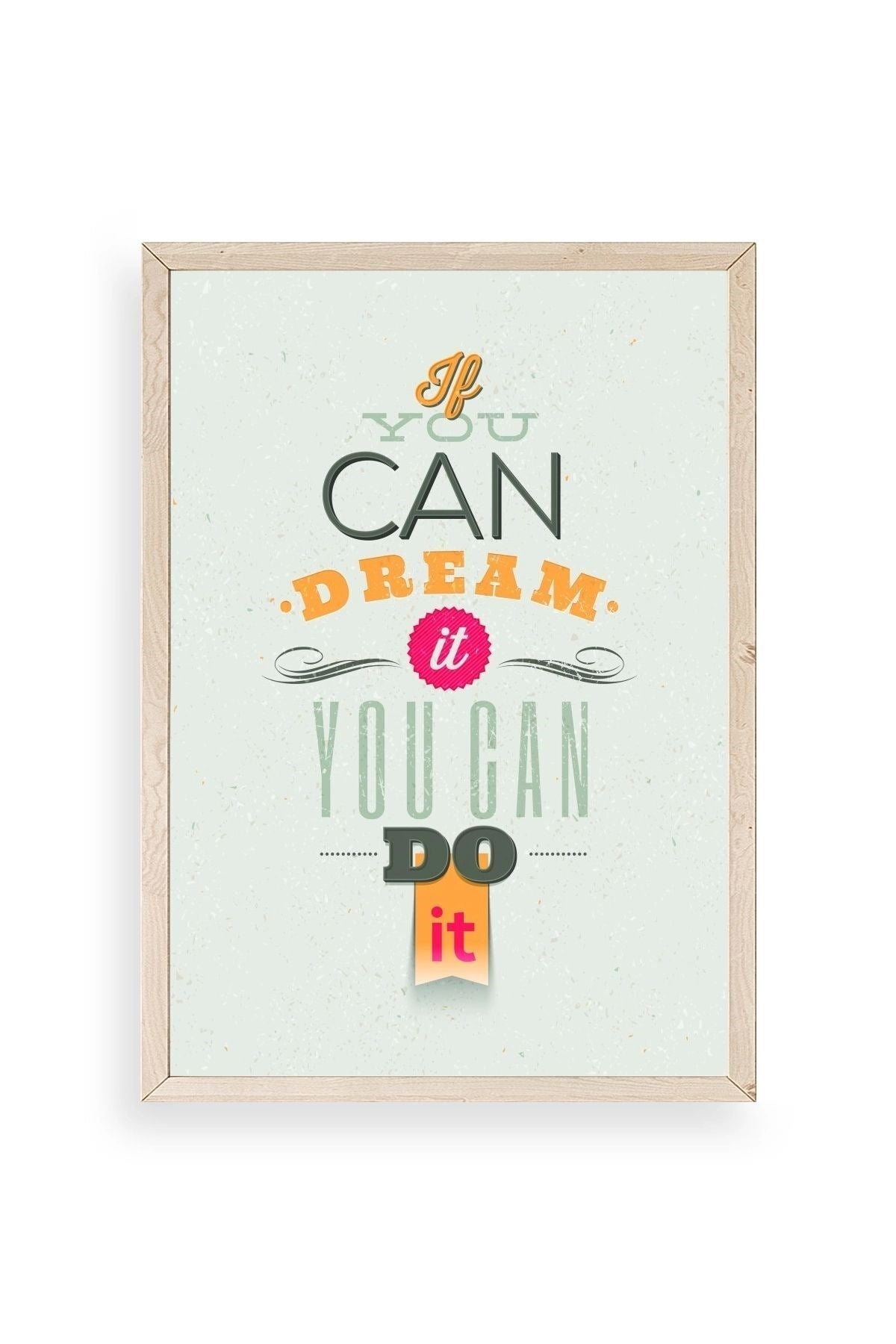 Motto Ahşap Çerçeveli Tablo 50 x 70