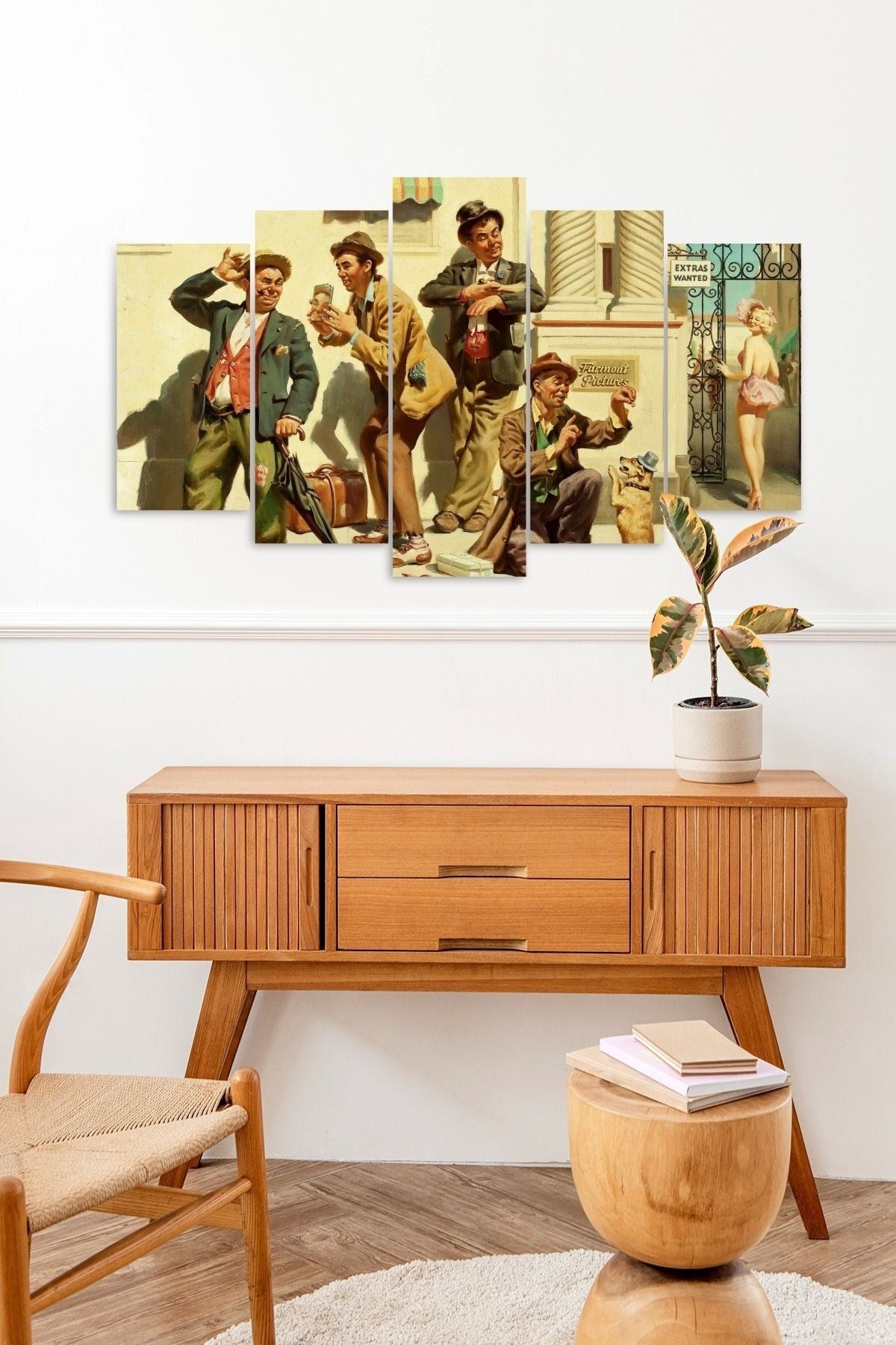 Sokaklar 5 Parçalı Mdf Tablo 60 x 100