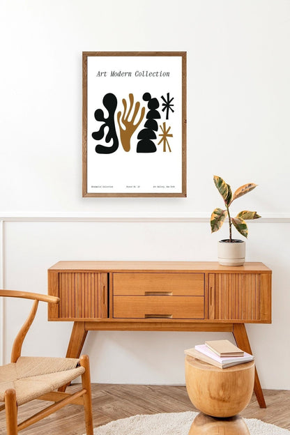 Soyut Ahşap Çerçeveli Tablo 50 x 70