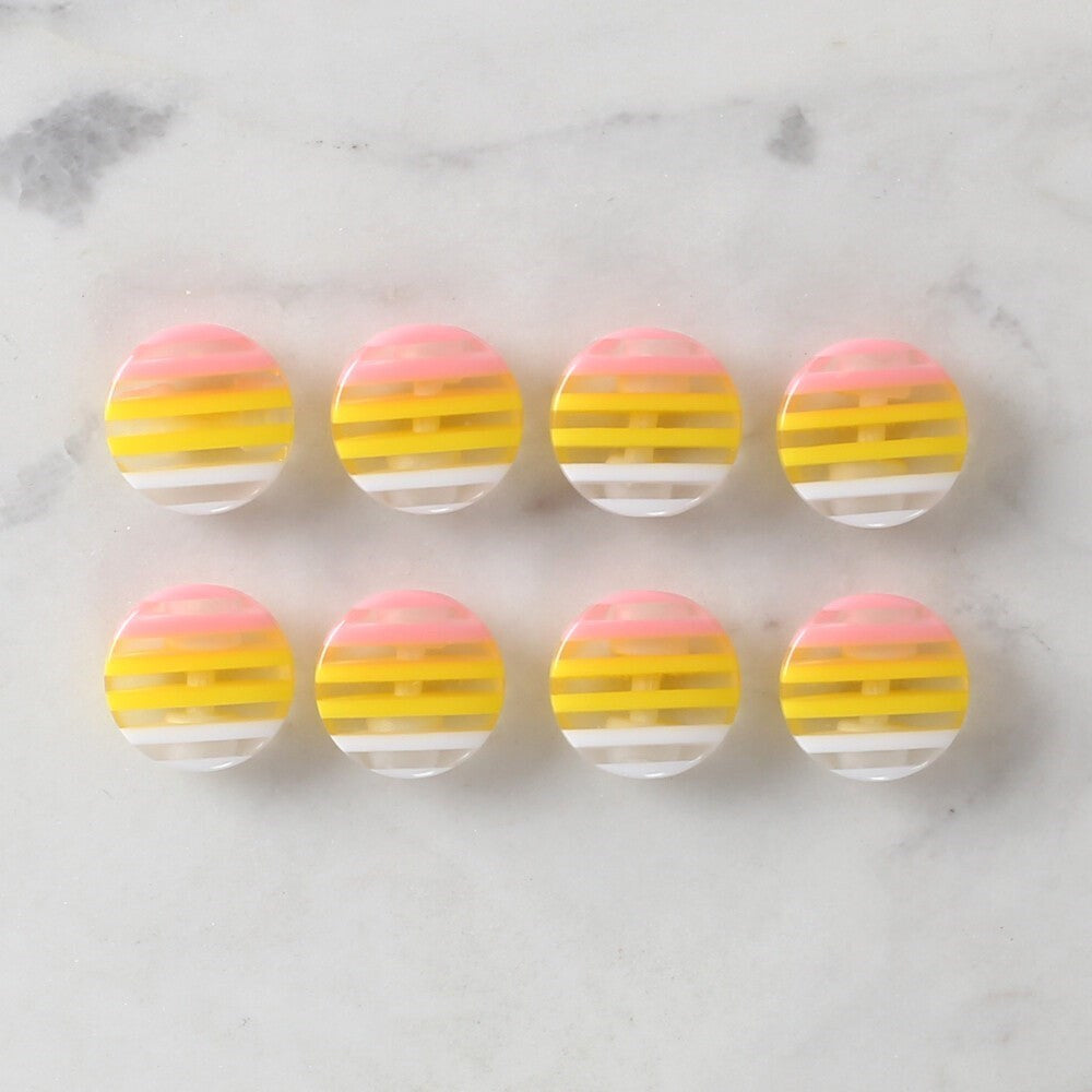 Loren Crafts 8'li Desenli Düğme - 1086