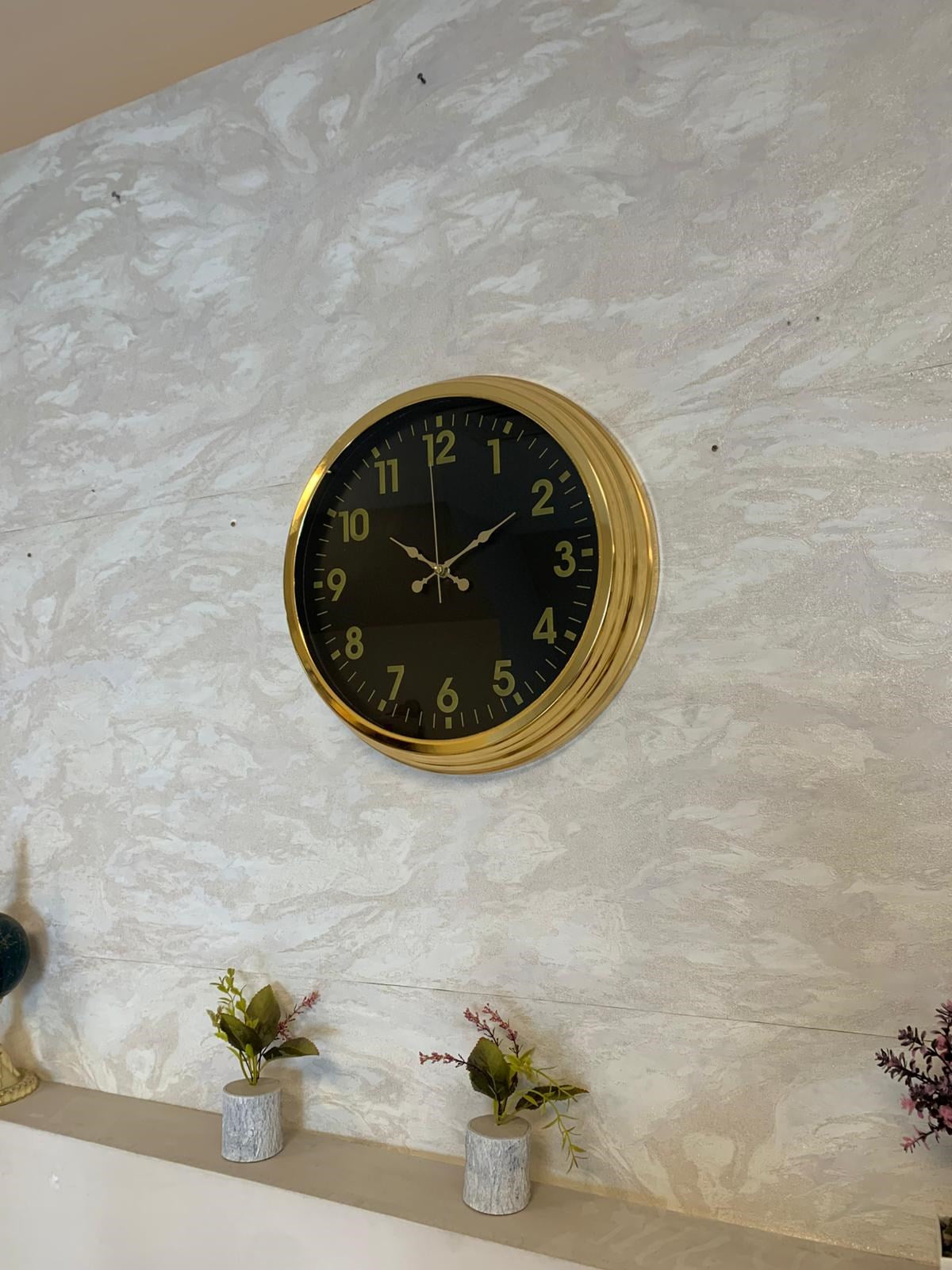 Zentime 40 Cm Gold Lüks Duvar Saati