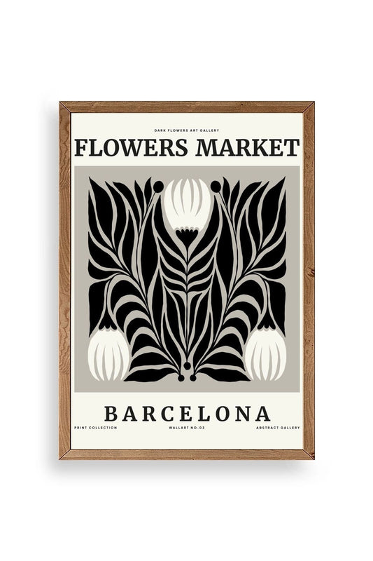 Çiçek Ahşap Çerçeveli Tablo 17 x 23